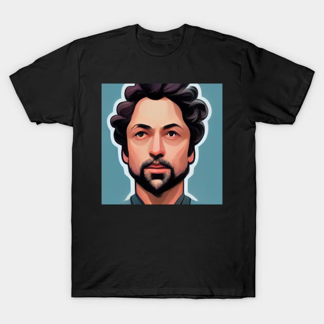 Sergey Brin | Comics Style T-Shirt by ComicsFactory